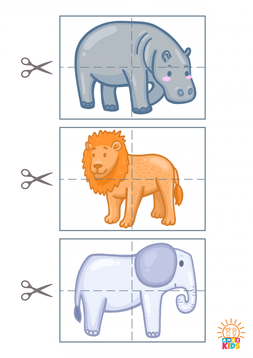 Animal Puzzles For Kids | Amax Kids with regard to Free Printable Animal Puzzles