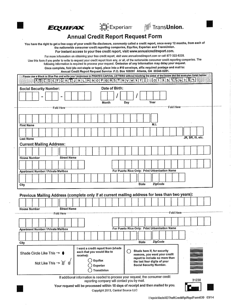 Annual Credit Report: Fill Out &amp;amp; Sign Online | Dochub with regard to Free Credit Report Printable Form