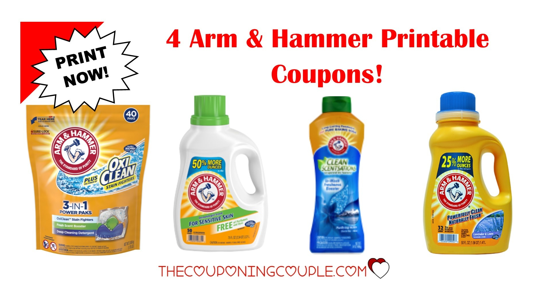 Arm &amp;amp; Hammer Detergent Coupons Printable throughout Free Printable Arm and Hammer Coupons