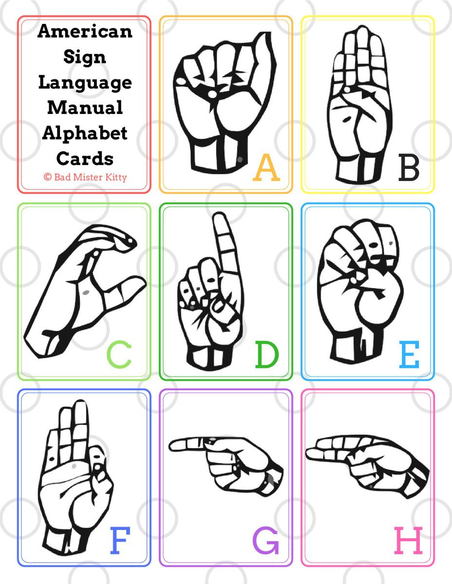 Asl Manual Alphabet Printable Flashcards | Printable Flash Cards with regard to Sign Language Flash Cards Free Printable