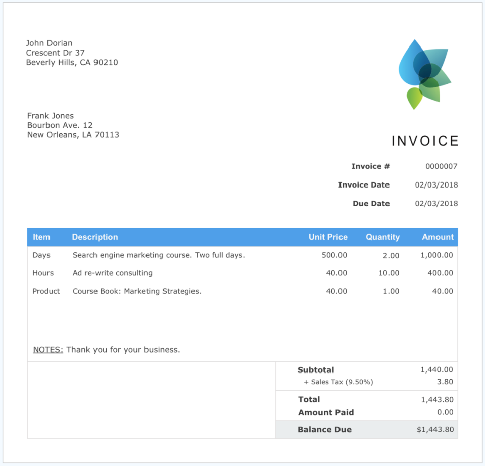 Ayanx Small Business Accounting Pricing, Cost &amp;amp; Reviews - Capterra regarding Aynax Com Free Printable Invoice