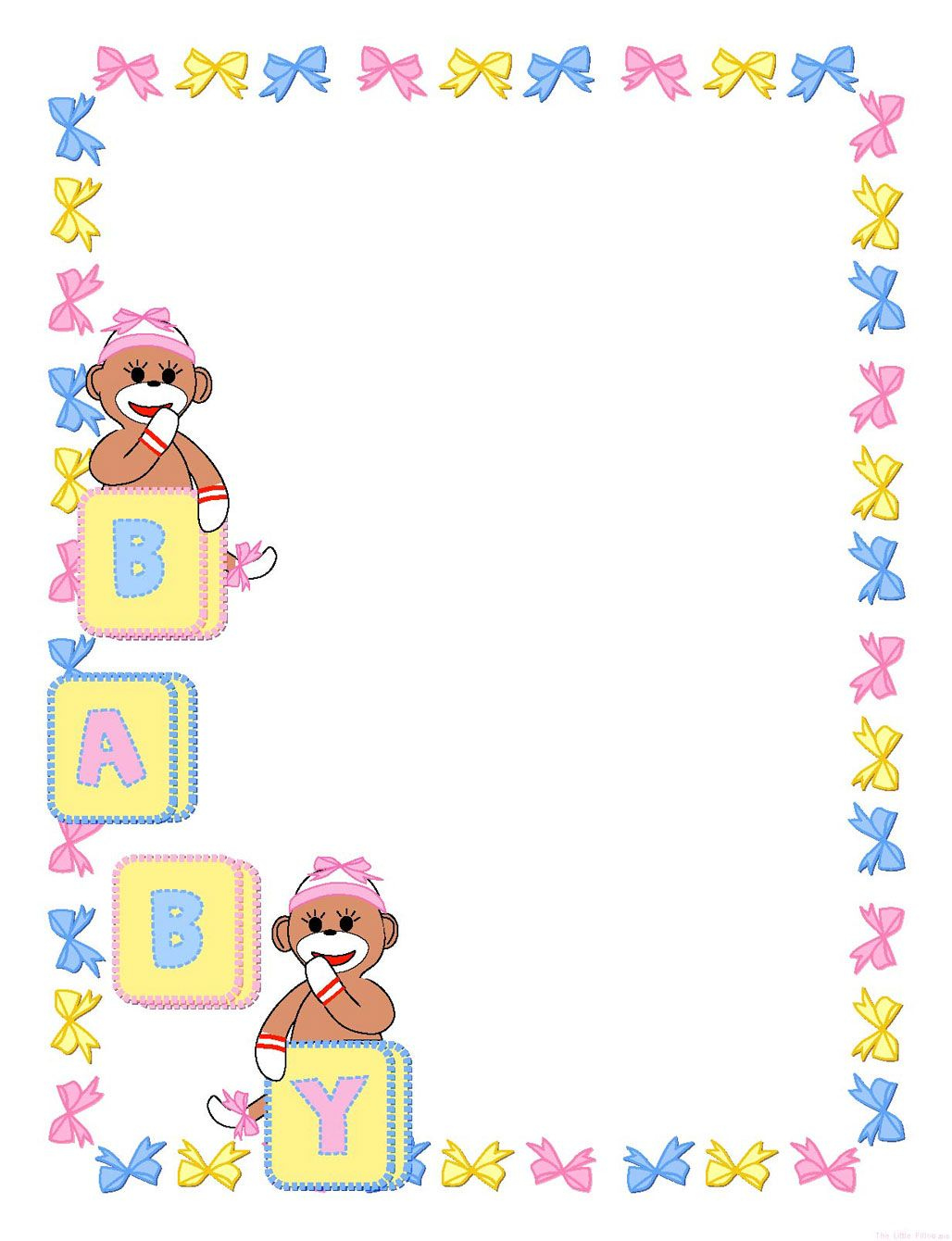 Baby Clipart Girl | Template Pages, New Born, Baby Shower, Sock regarding Free Printable Baby Borders for Paper