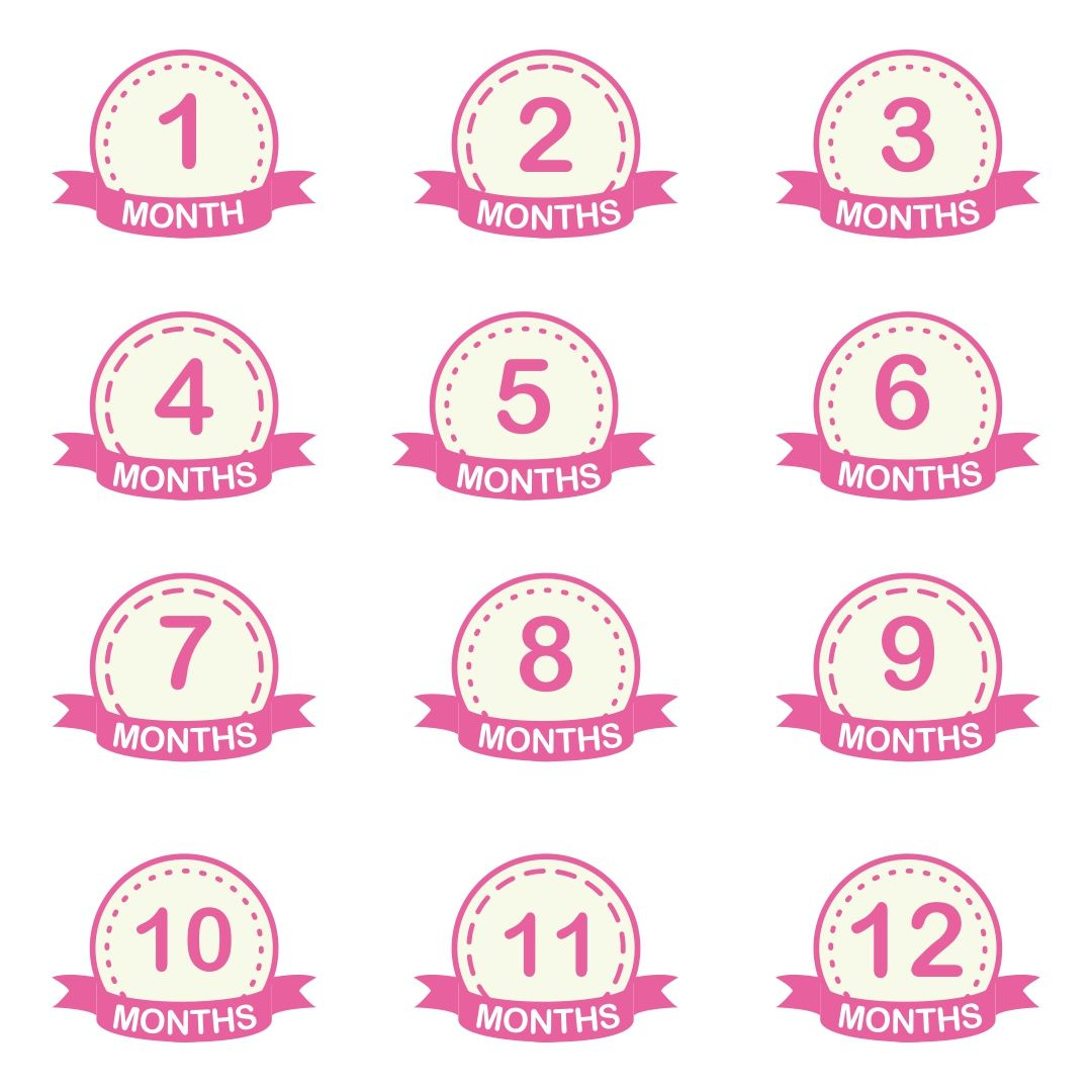 Baby Monthly Signs - 10 Free Pdf Printables | Printablee | Baby pertaining to Free Printable Baby Month Stickers