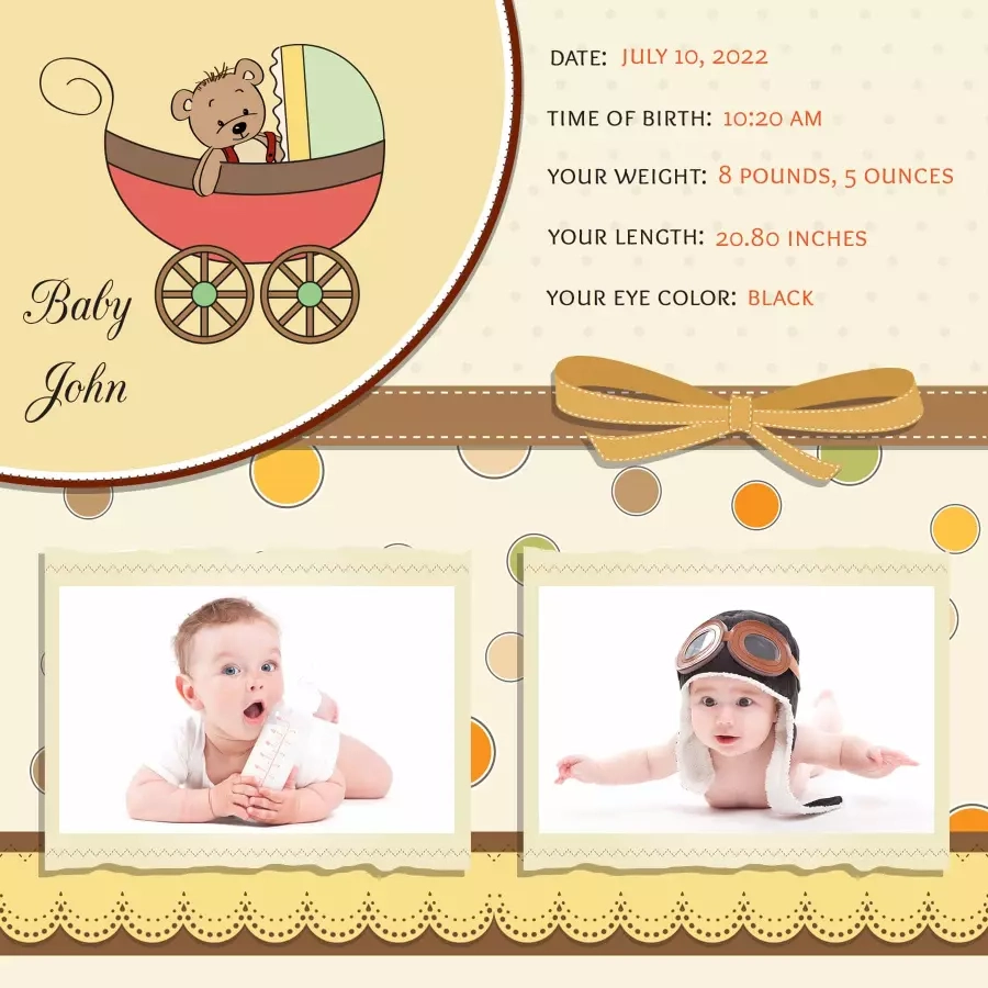 Baby Scrapbook Templates - Photoadking intended for Baby Scrapbook Templates Free Printable