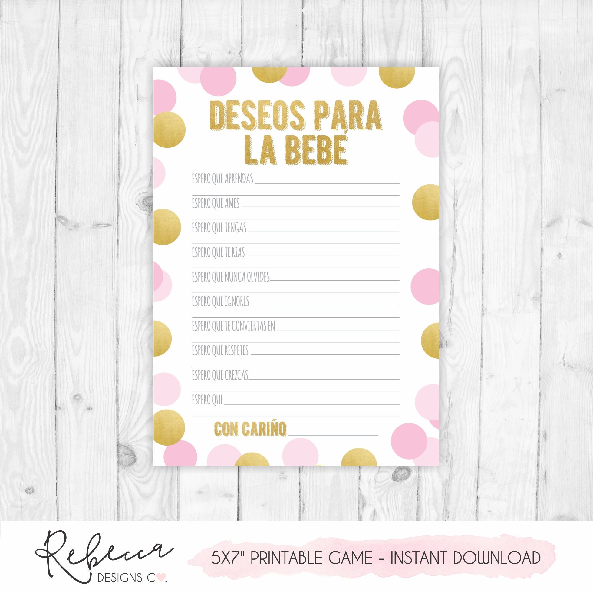 Baby Shower Game In Spanish Wishes For Baby Deseos Para La Bebe in Free Printable Baby Shower Games In Spanish