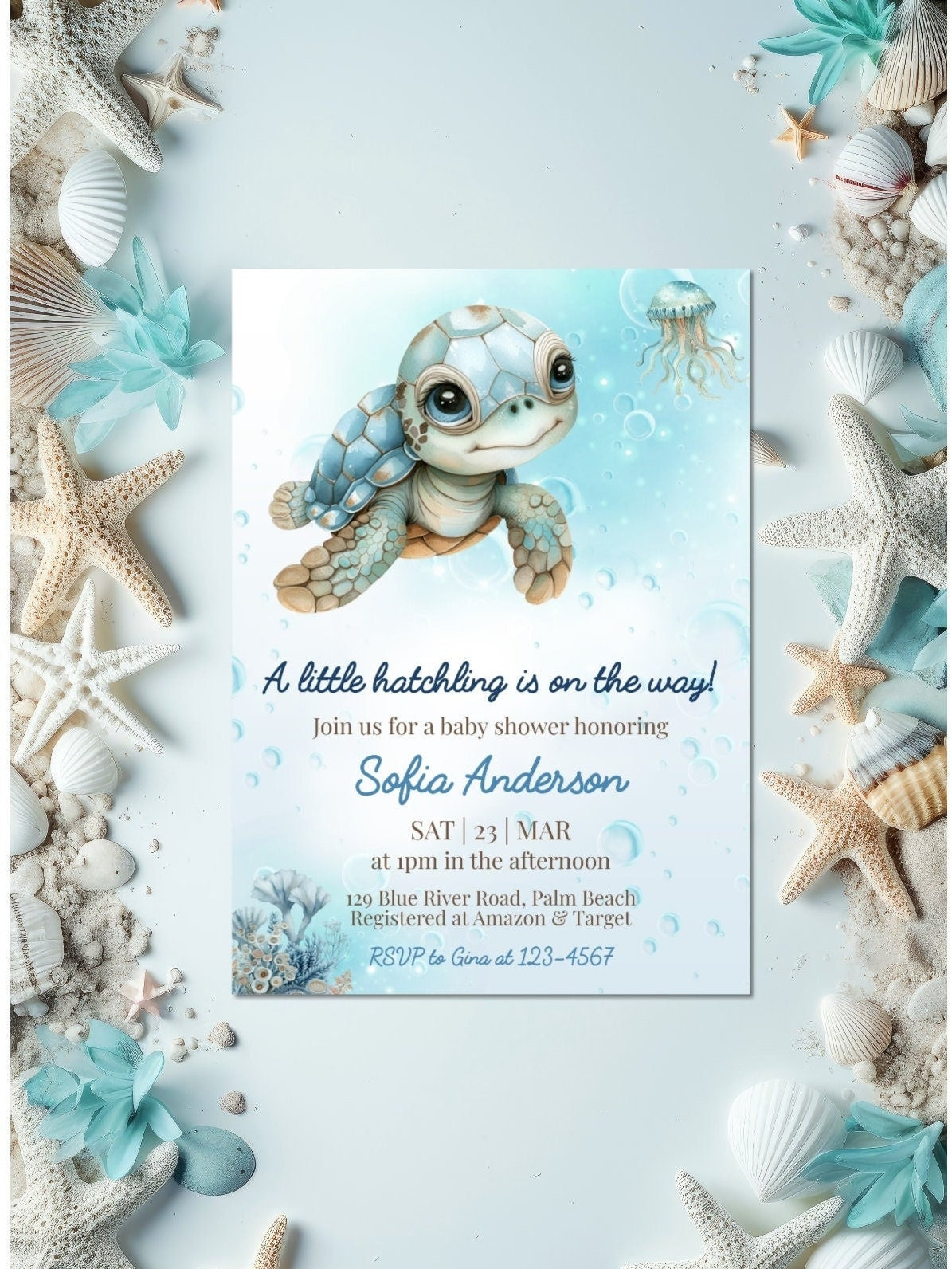 Baby Shower Invitation Turtle - Etsy intended for Free Printable Turtle Baby Shower Invitations