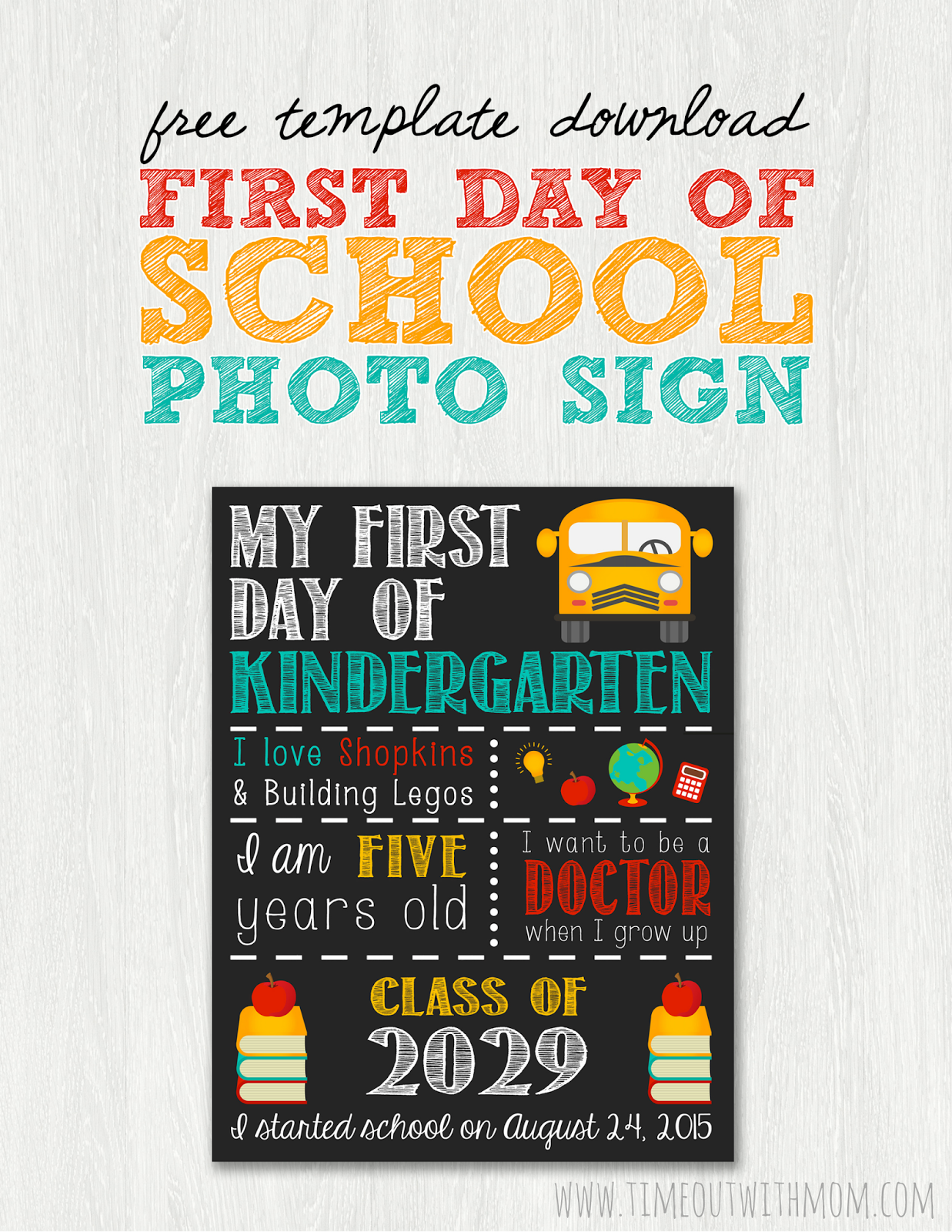 Back To School Sign Template And Tutorial regarding Free Printable Back to School Signs