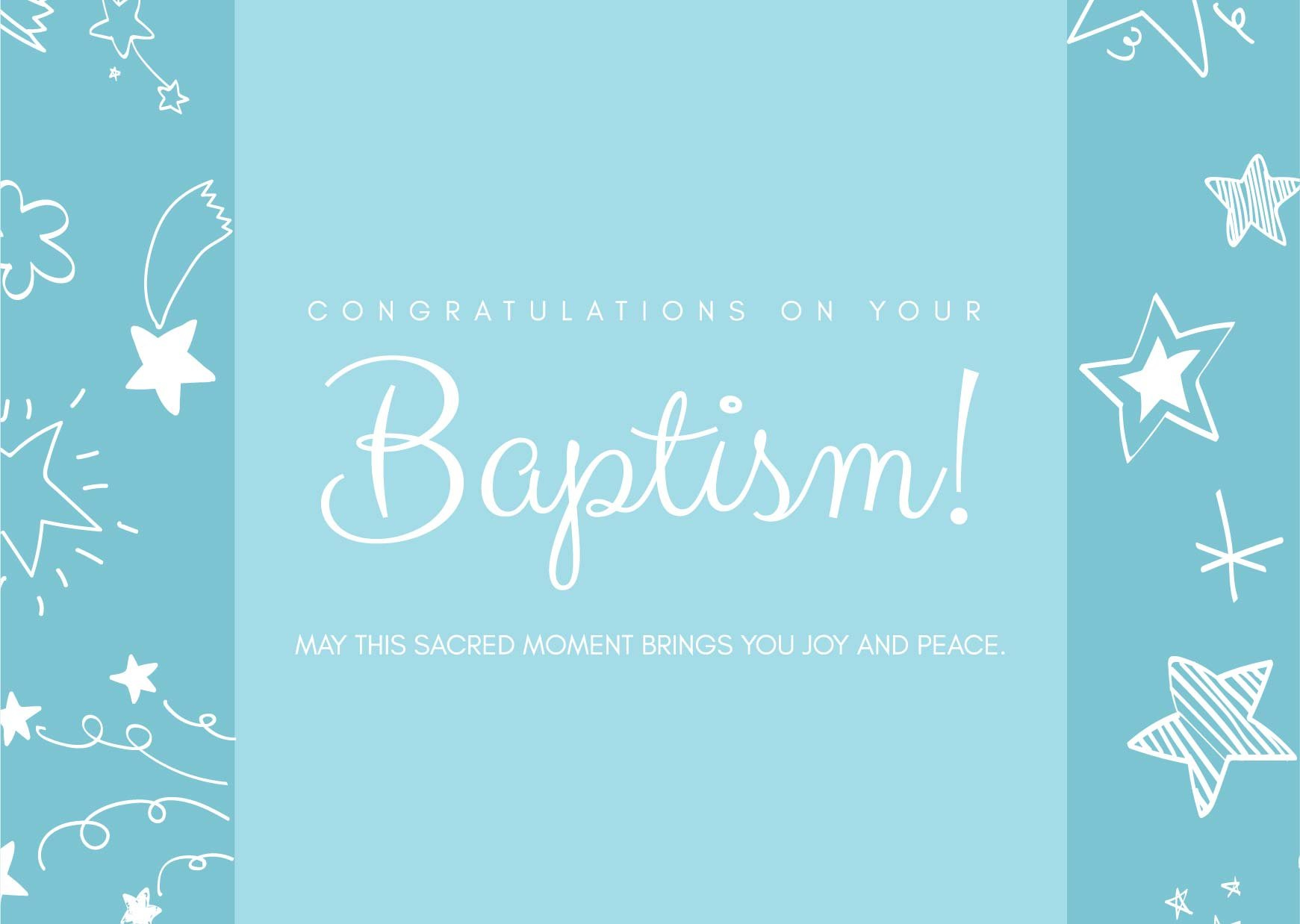 Baptism Congratulations Card Template In Psd, Illustrator, Word for Free Printable Baptism Greeting Cards