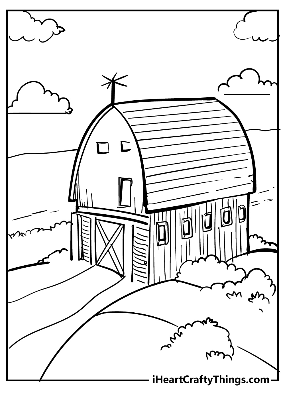 Barn Coloring Pages (100% Free Printables) pertaining to Free Printable Barn Coloring Pages