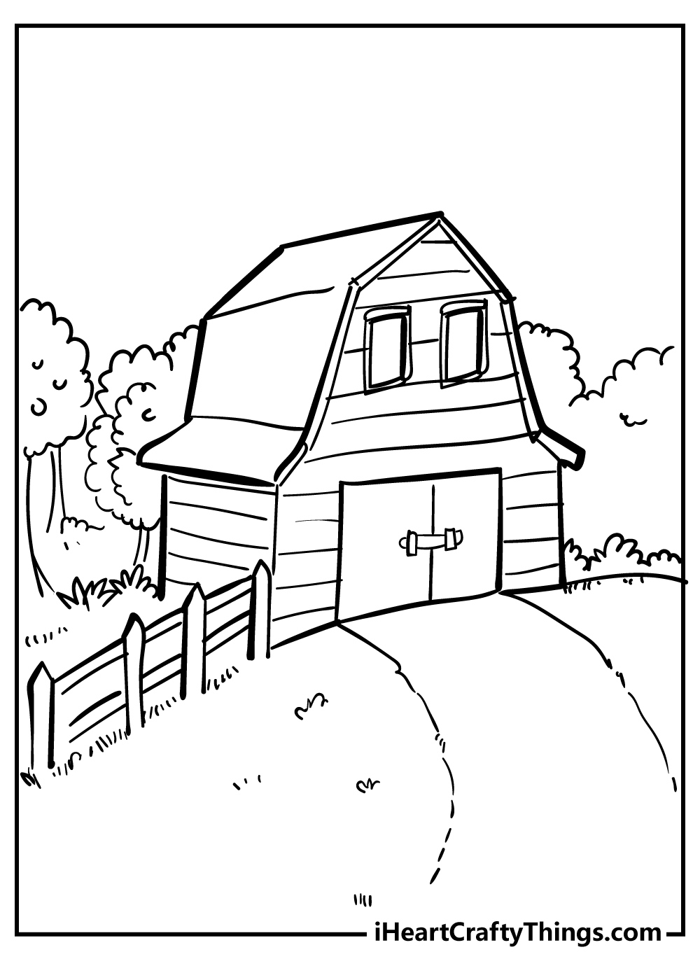 Barn Coloring Pages (100% Free Printables) within Free Printable Barn Coloring Pages