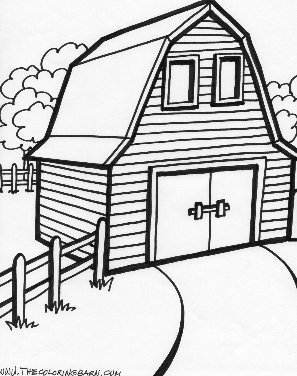 Barn Coloring Pages - The Coloring Barn: Printable Coloring Pages inside Free Printable Barn Coloring Pages