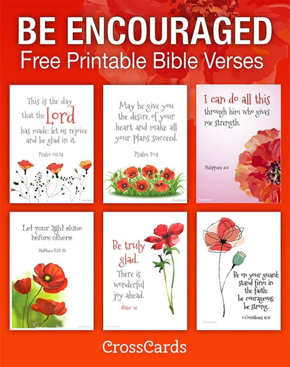 Be Encouraged! Free Printable Bible Verses #Printables #Scripture intended for Free Printable Inspirational Bible Verses