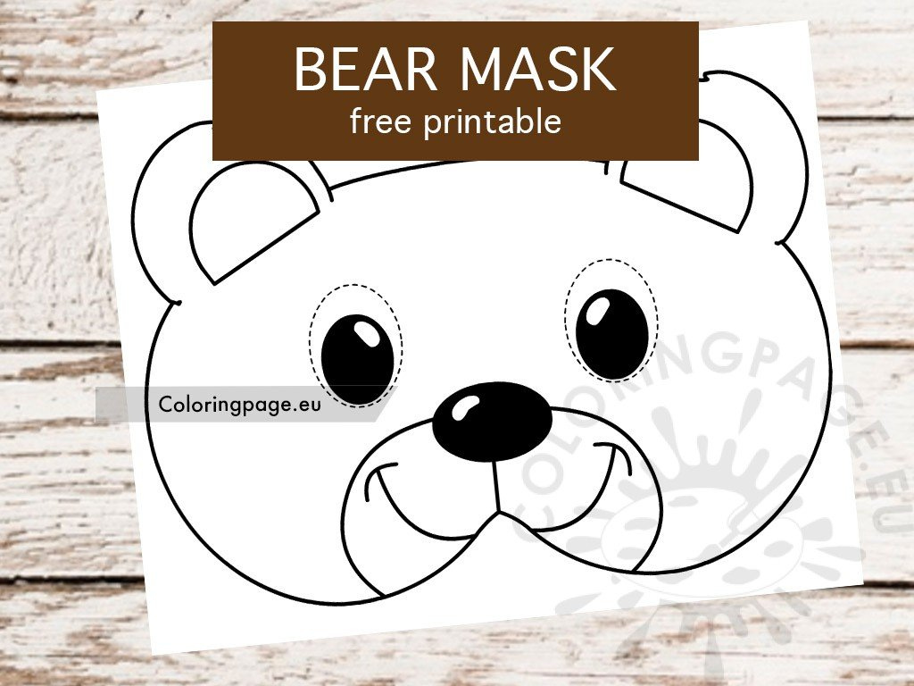 Bear Mask Template | Coloring Page with regard to Free Printable Bear Mask