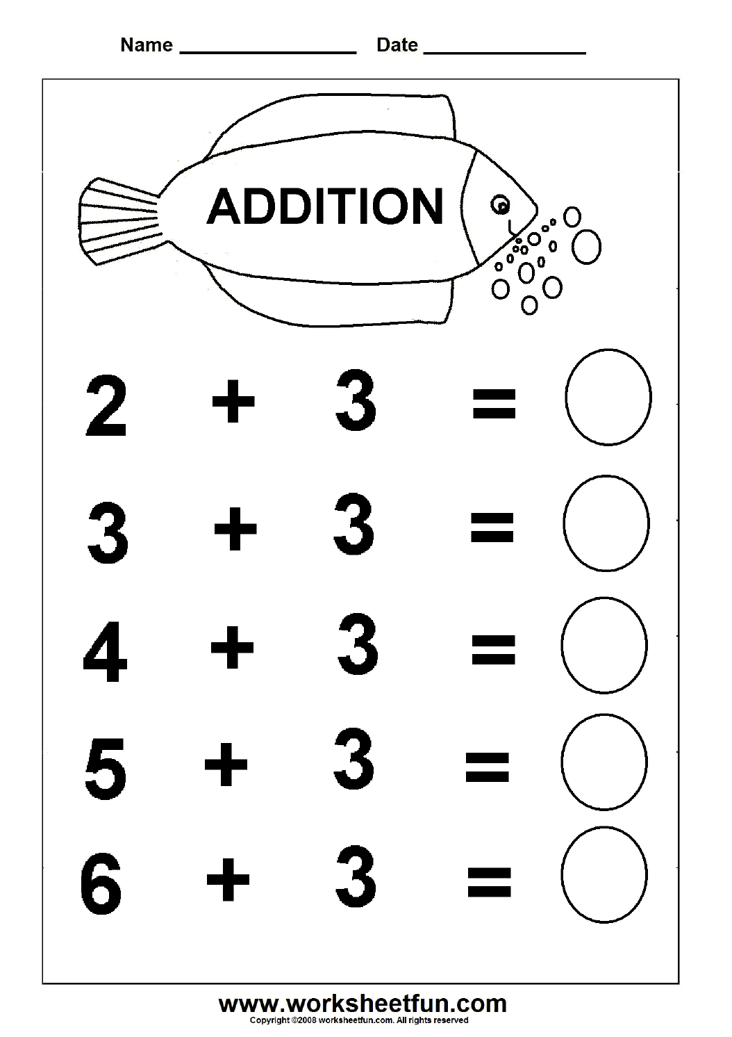 Beginner Addition – 6 Kindergarten Addition Worksheets / Free for Free Printable Preschool Addition Worksheets