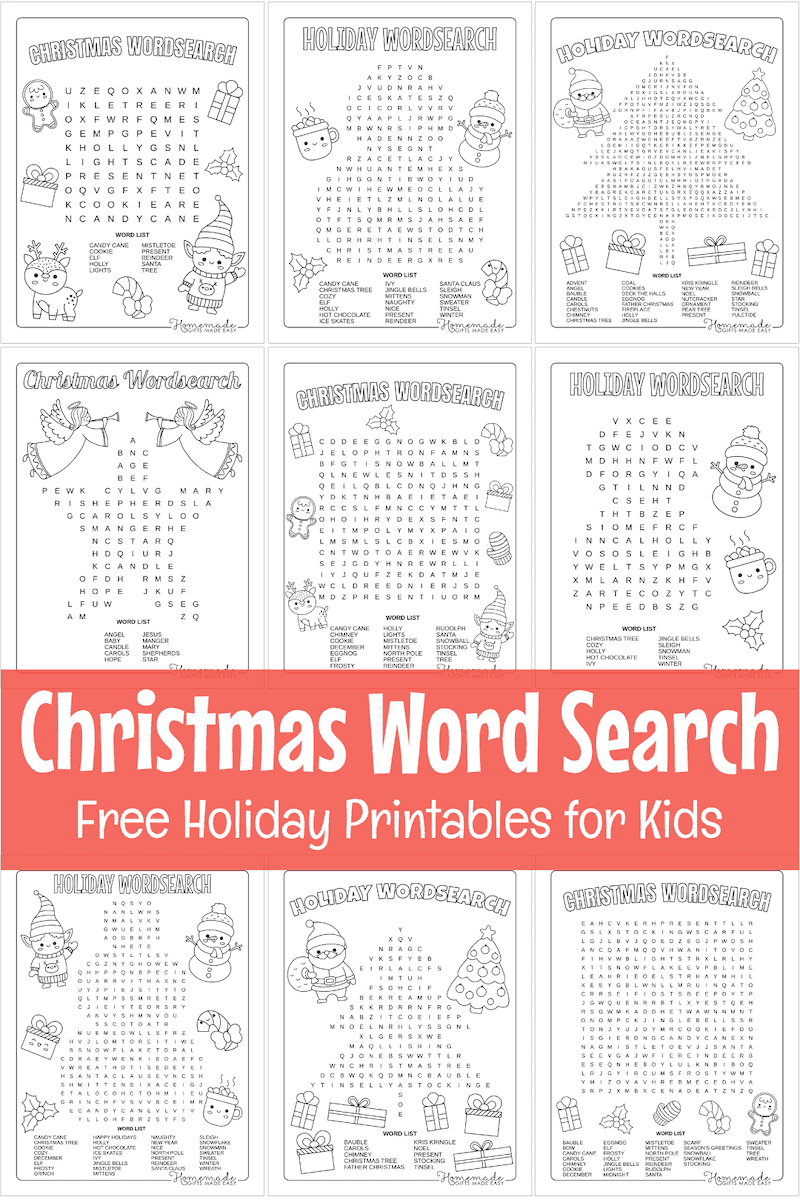 Best Free Printable Christmas Word Search Puzzles For Kids inside Free Printable Christmas Games and Puzzles