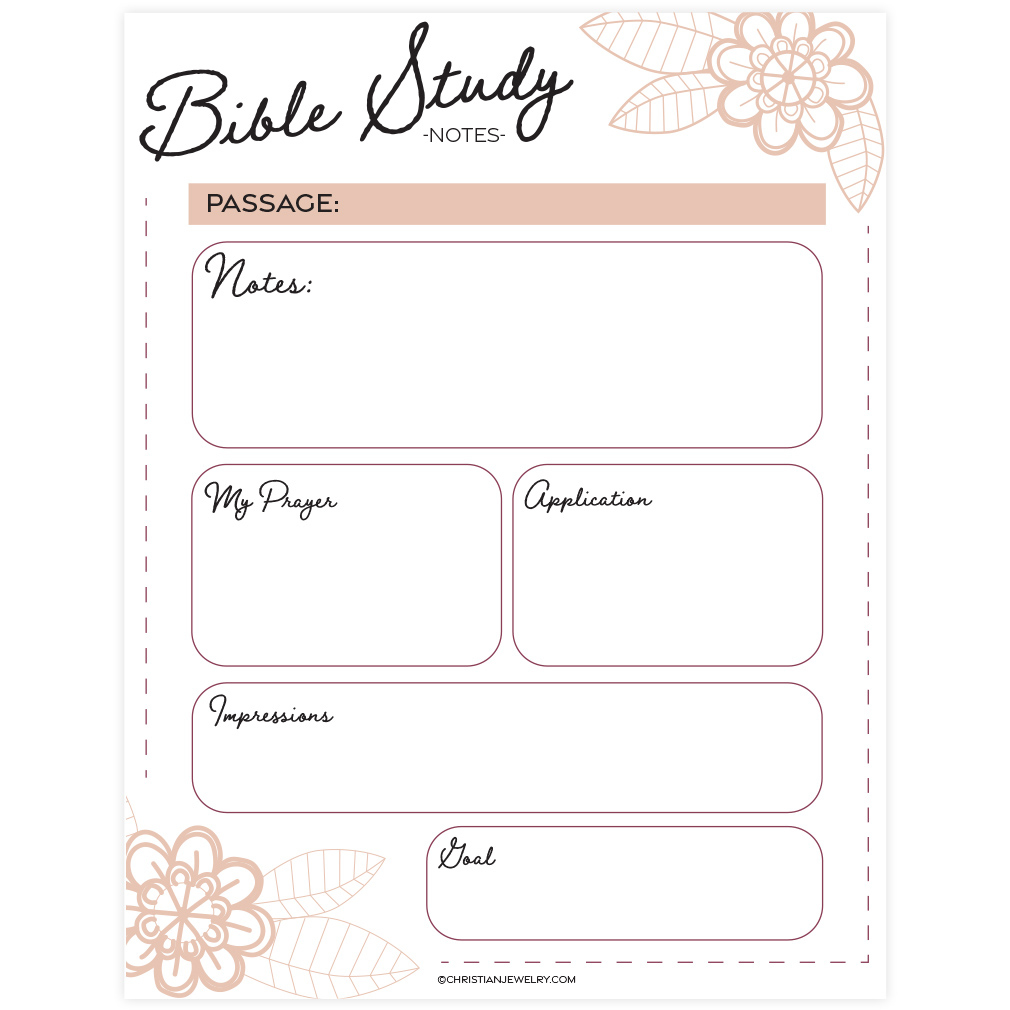 Bible Study Page - Flowers | Free Christian Printables with regard to Bible Lessons for Adults Free Printable