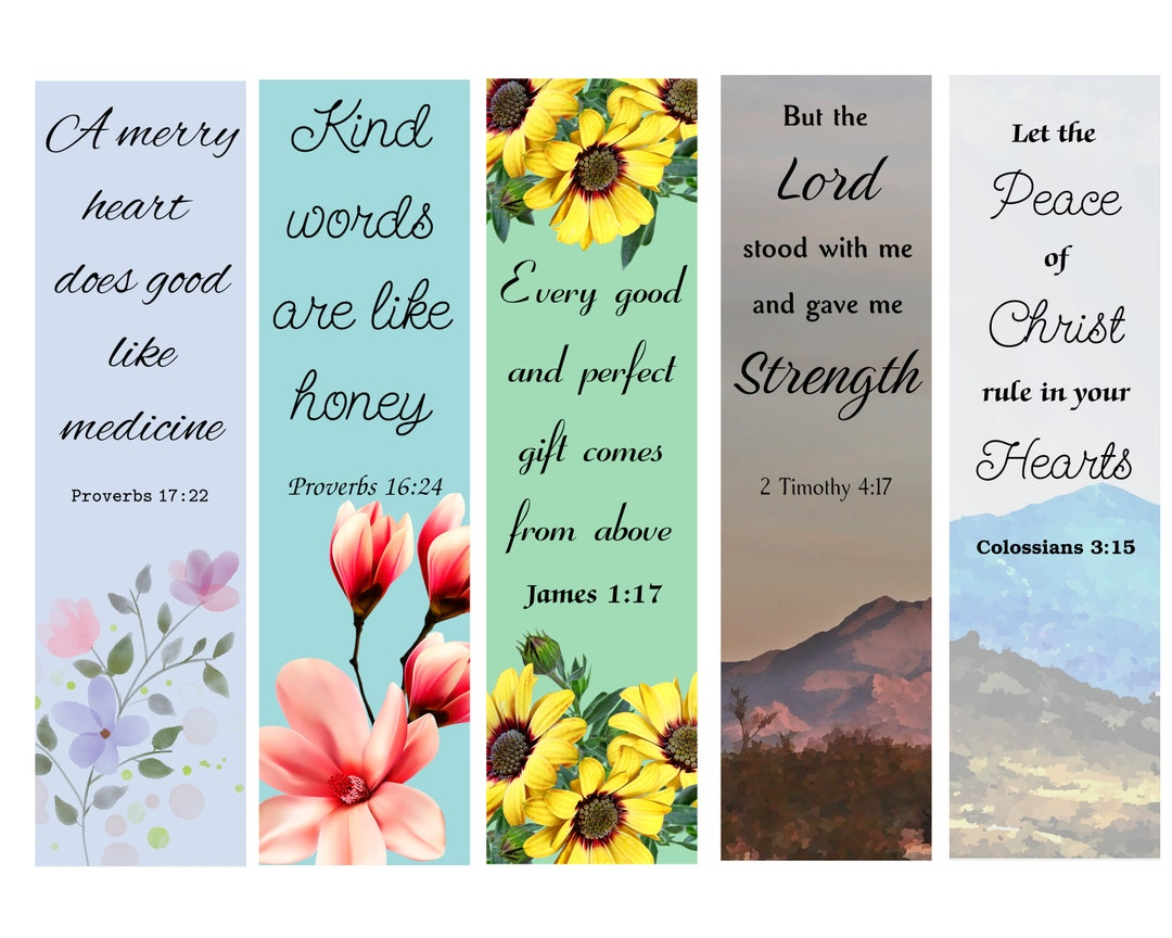 Bible Verse Bookmarks, Printable Bookmarks, Scripture, Bible intended for Free Printable Bookmarks With Bible Verses