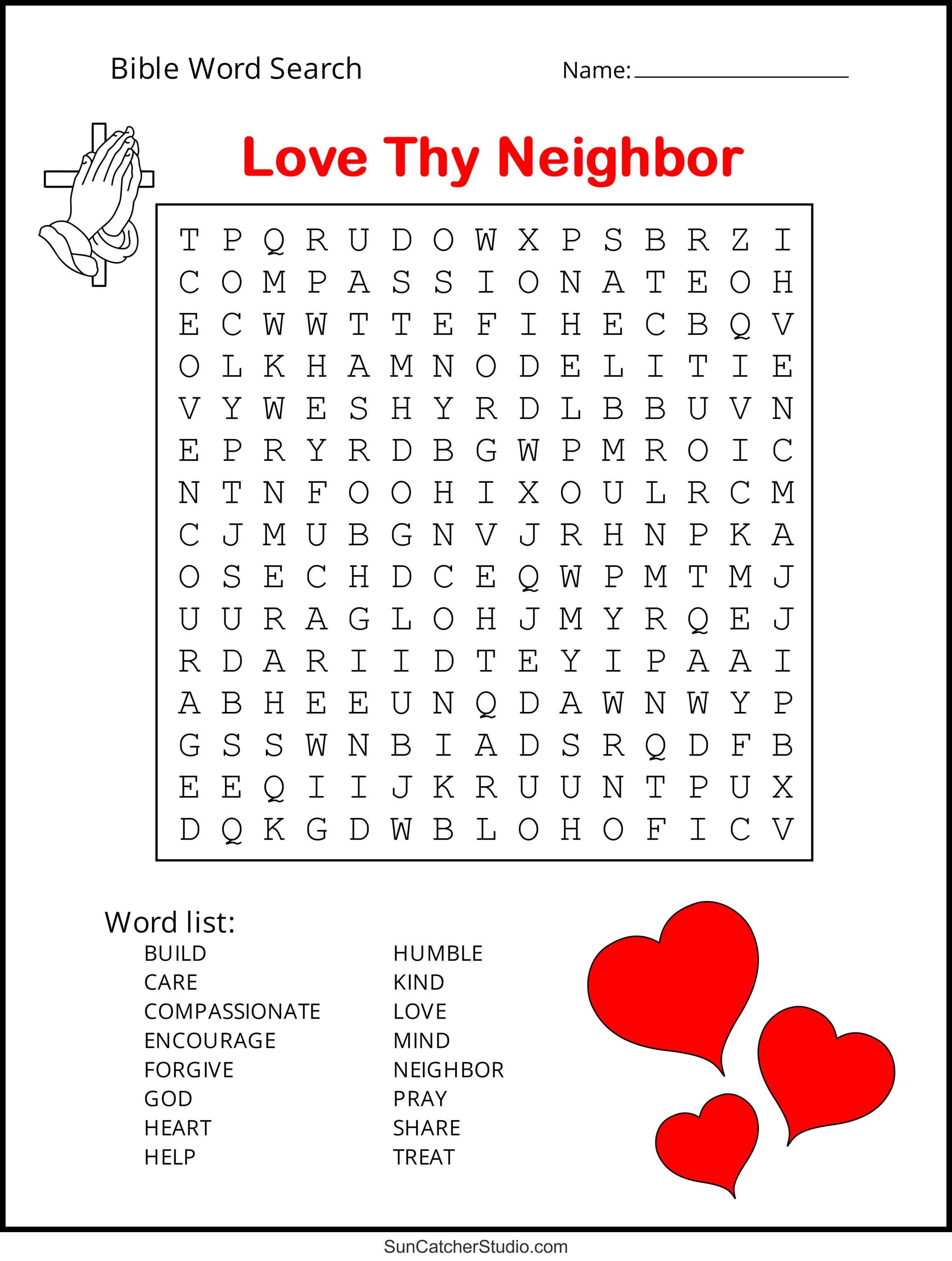 Bible Word Search (Free Printable Christian Puzzles) – Diy for Christian Word Search Puzzles Free Printable