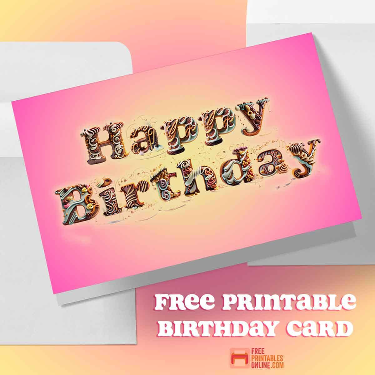 Birthday Cards Archives - Free Printables Online intended for Free Printable Happy Birthday Cards Online