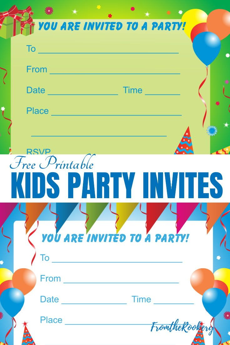 Birthday Party Invitations For Kids | Birthday Party Invitations inside Free Printable Boy Birthday Invitations