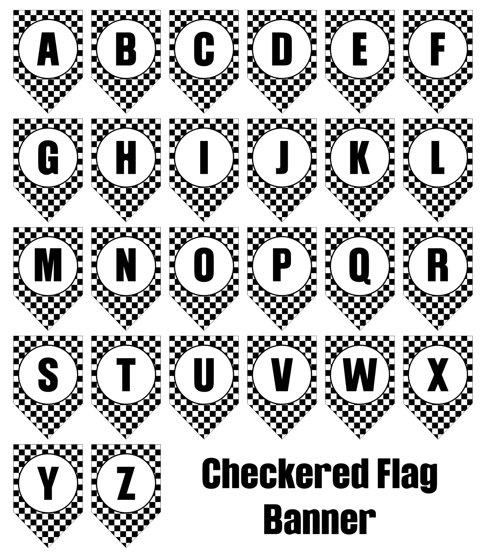 Black And White American Flag Banner - 10 Free Pdf Printables within Free Printable Checkered Flag Banner