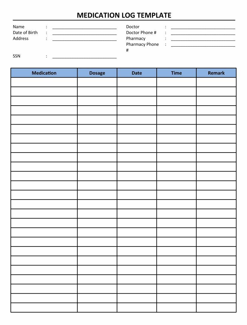 Blank Printable Medication Chart | Medication Chart, Medication with Free Printable Daily Medication Chart