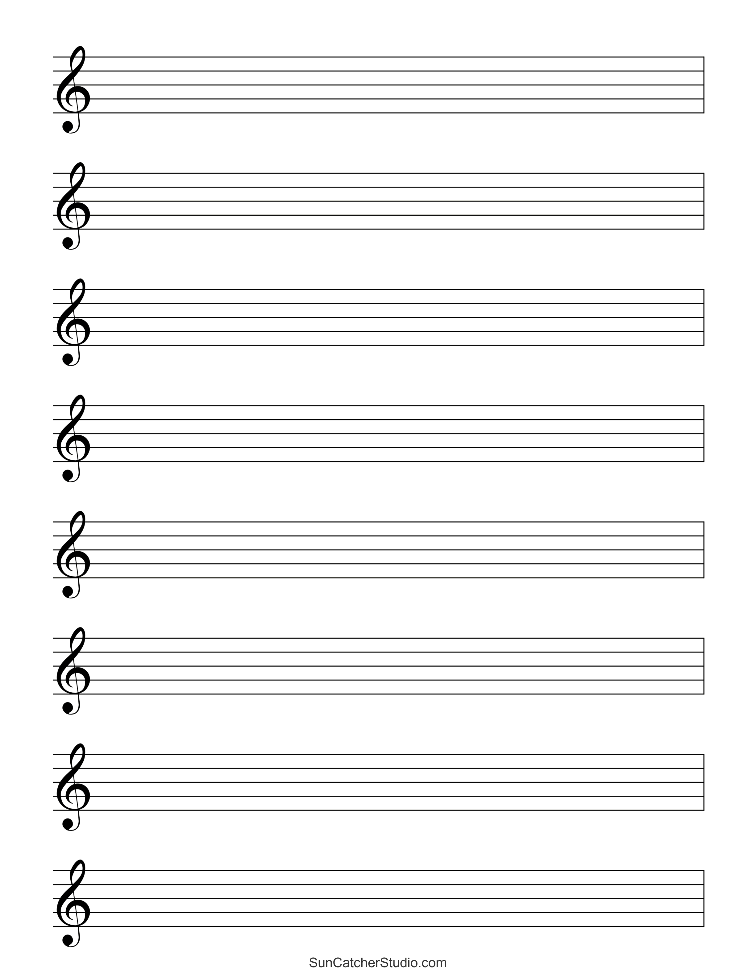 Blank Sheet Music (Free Printable Staff Paper) – Diy Projects regarding Free Printable Blank Music Staff Paper