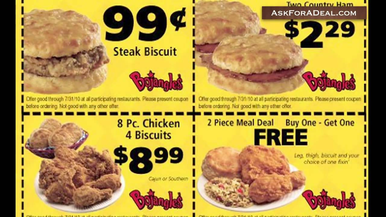 Bojangles Printable Coupons in Free Printable Coupons For Bojangles