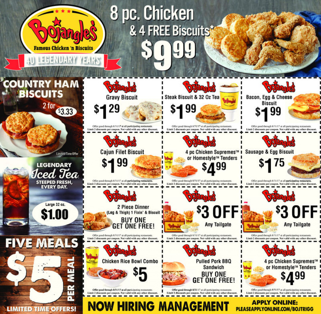 Bojangles Printable Coupons regarding Free Printable Coupons For Bojangles