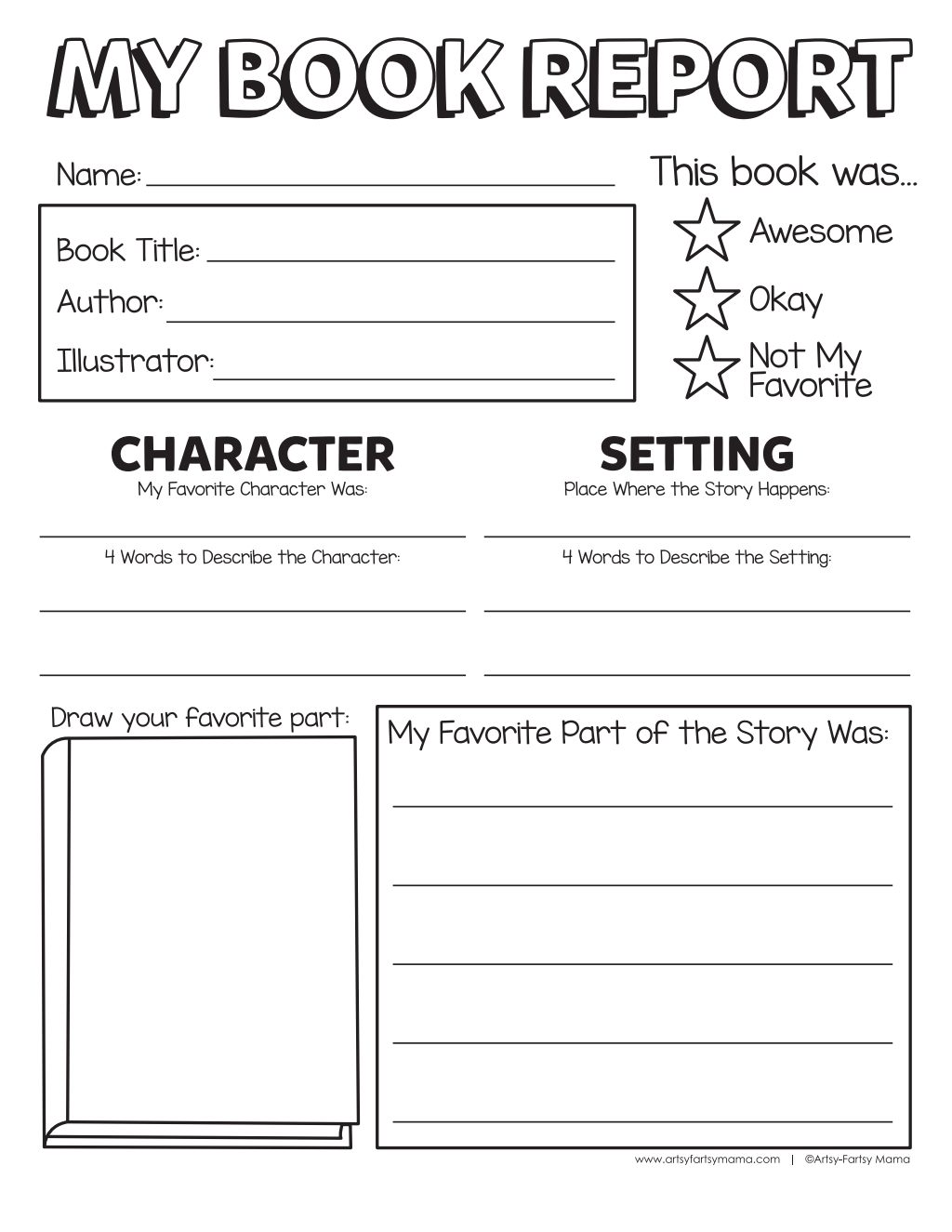 Book Report Template | Book Report Template, Elementary Books intended for Free Printable Book Report Forms for Elementary Students