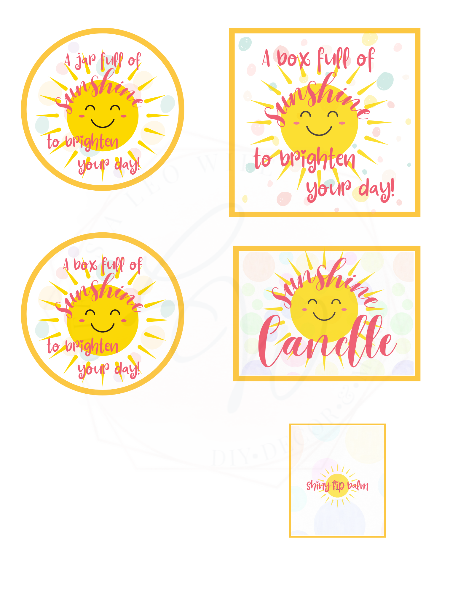 Box Full Of Sunshine Idea With Free Printables - Life As A Leo Wife pertaining to Box Of Sunshine Free Printable