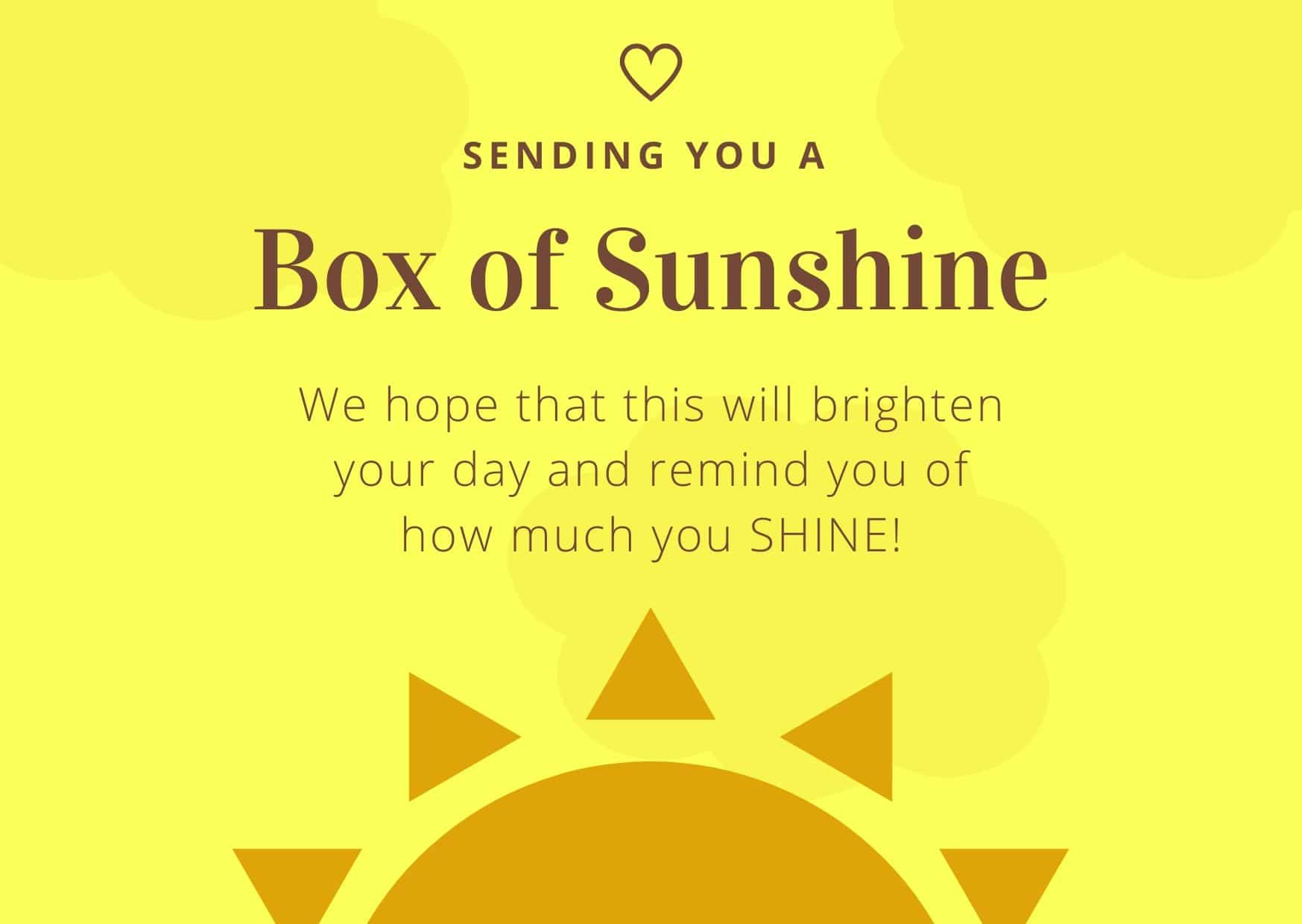 Box Of Sunshine Printable - Clarks Condensed with Box Of Sunshine Free Printable