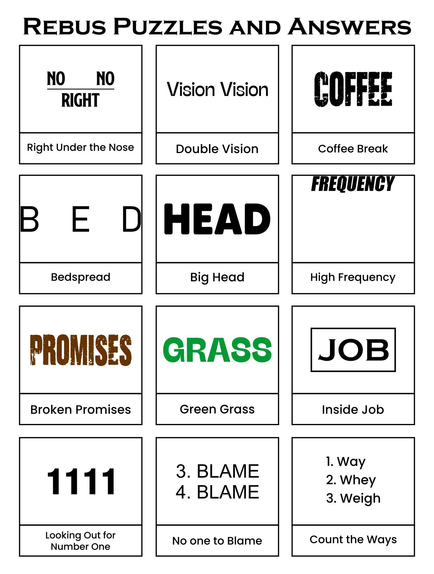 Brain Teasers With Answers - 20 Free Pdf Printables | Printablee with Free Printable Brain Teasers