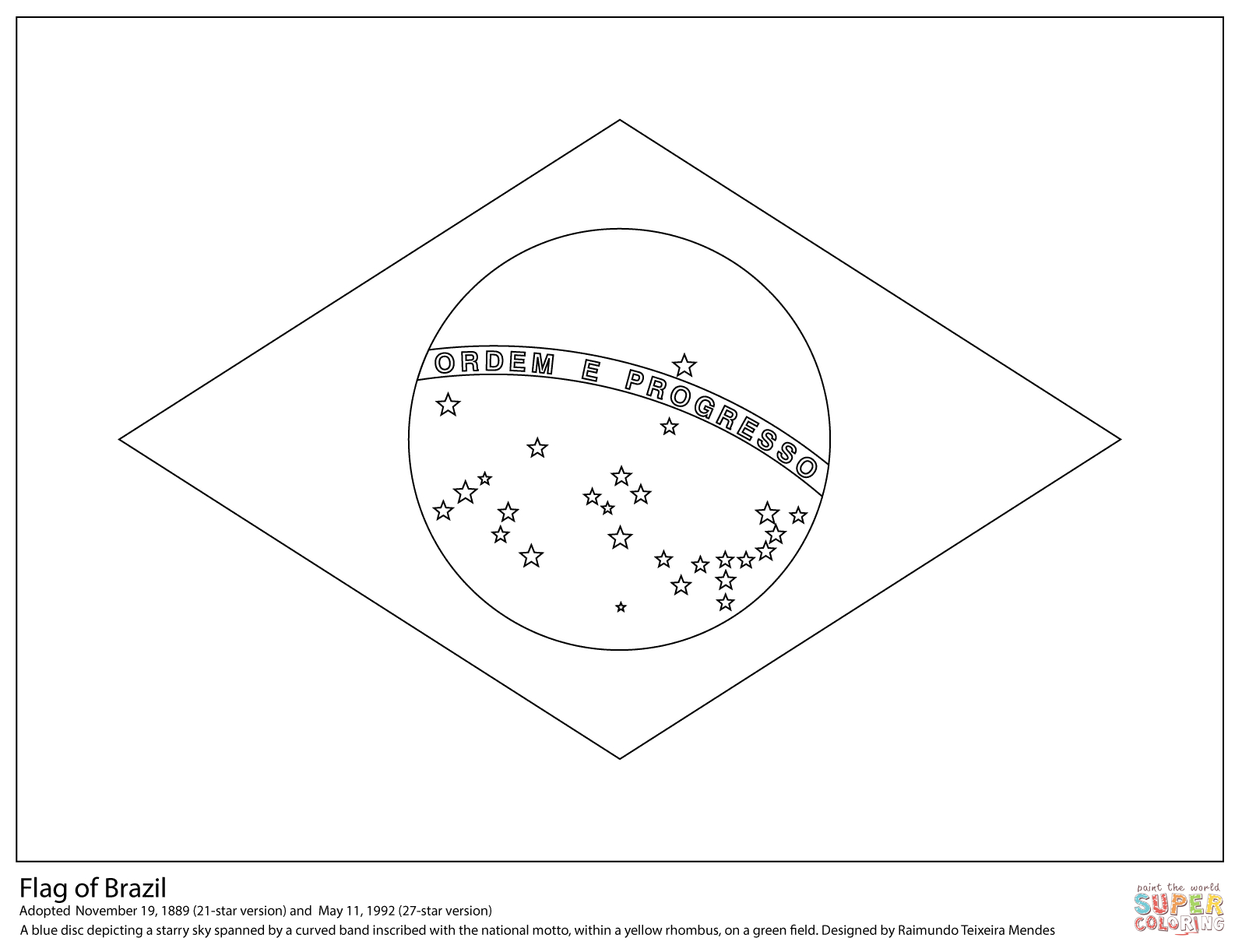 Brazil Flag Printable inside Free Printable Brazil Flag