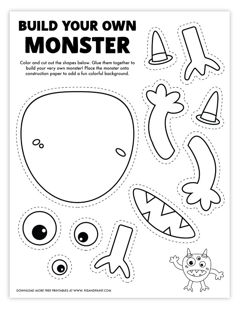 Build Your Own Monster Free Printable | Halloween Preschool inside Free Printable Monster Templates