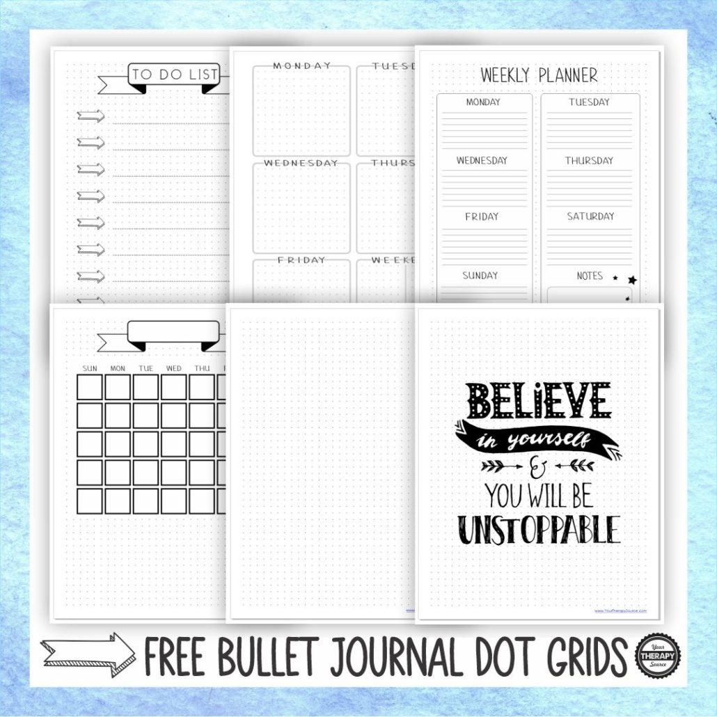 Bullet Journal Dot Grid Printable Journal Pages - Free - Your for Bullet Journal Printables Free