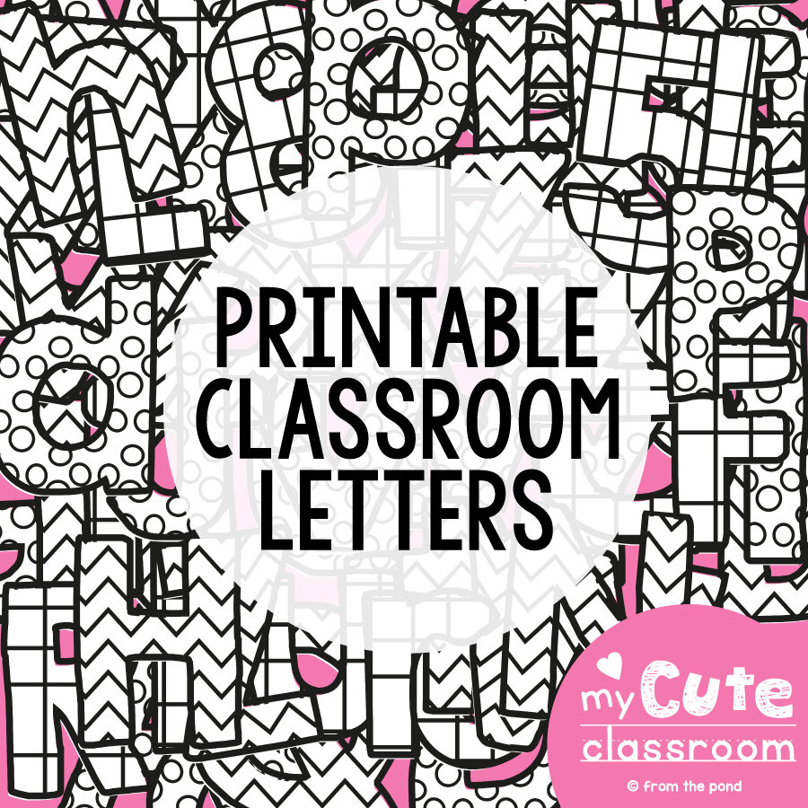Bulletin Board Letters For The Classroom - Just Print And Display within Free Printable Letters for Bulletin Boards