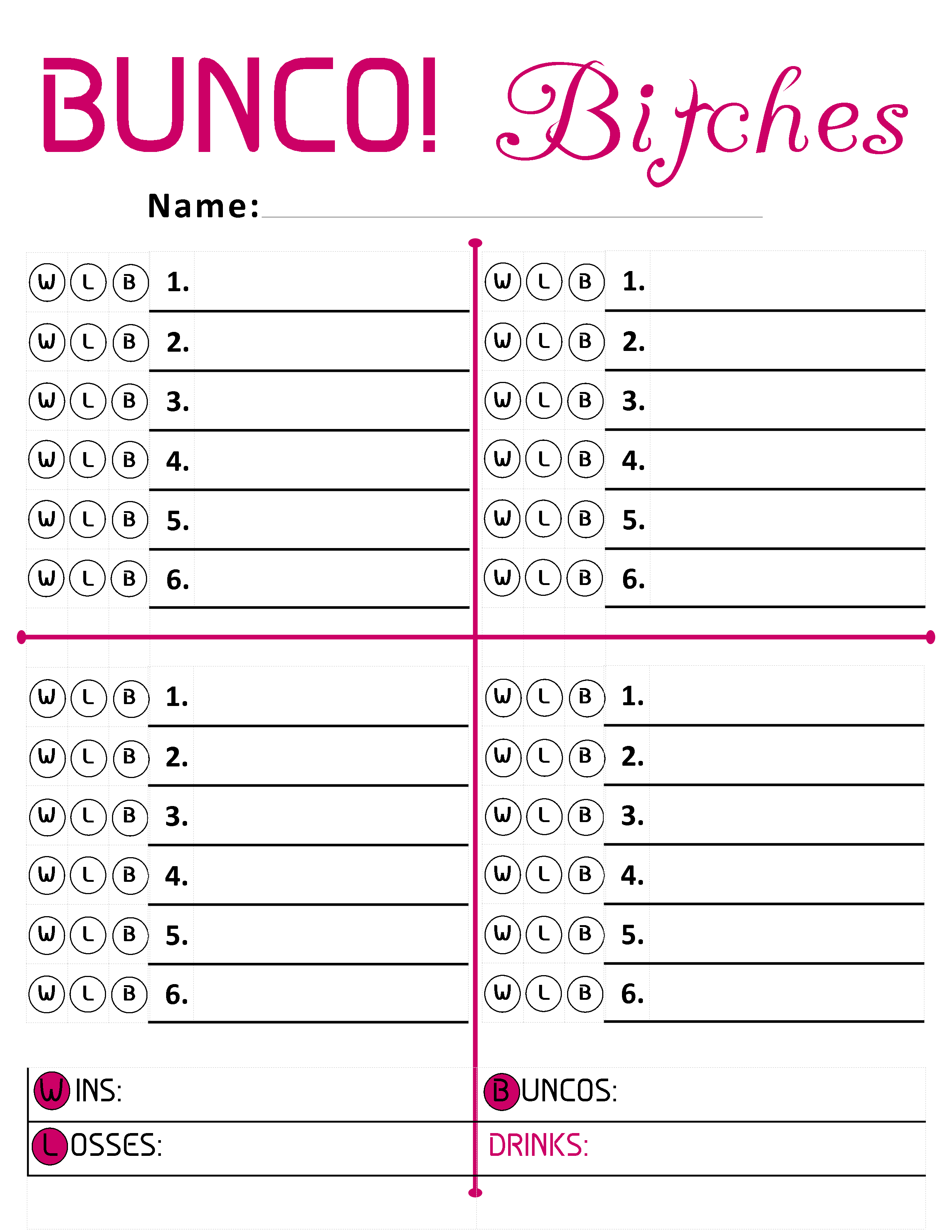 Bunco Score Cards Pdf.pdf | Bunco, Bunco Score Sheets, Bunco Game for Free Printable Bunco Game Sheets