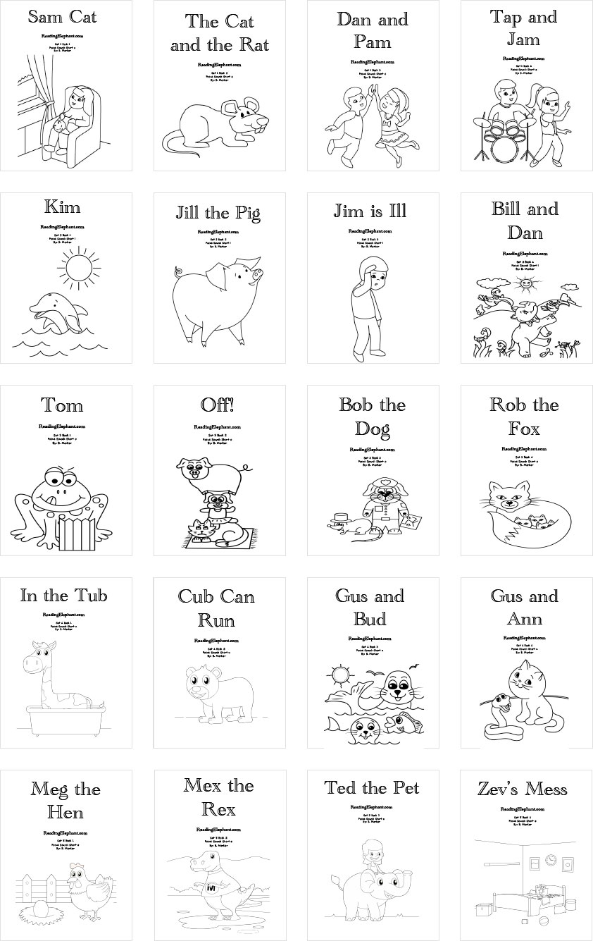 Bundle Special - Printable Phonics Books - Reading Elephant in Free Phonics Readers Printable