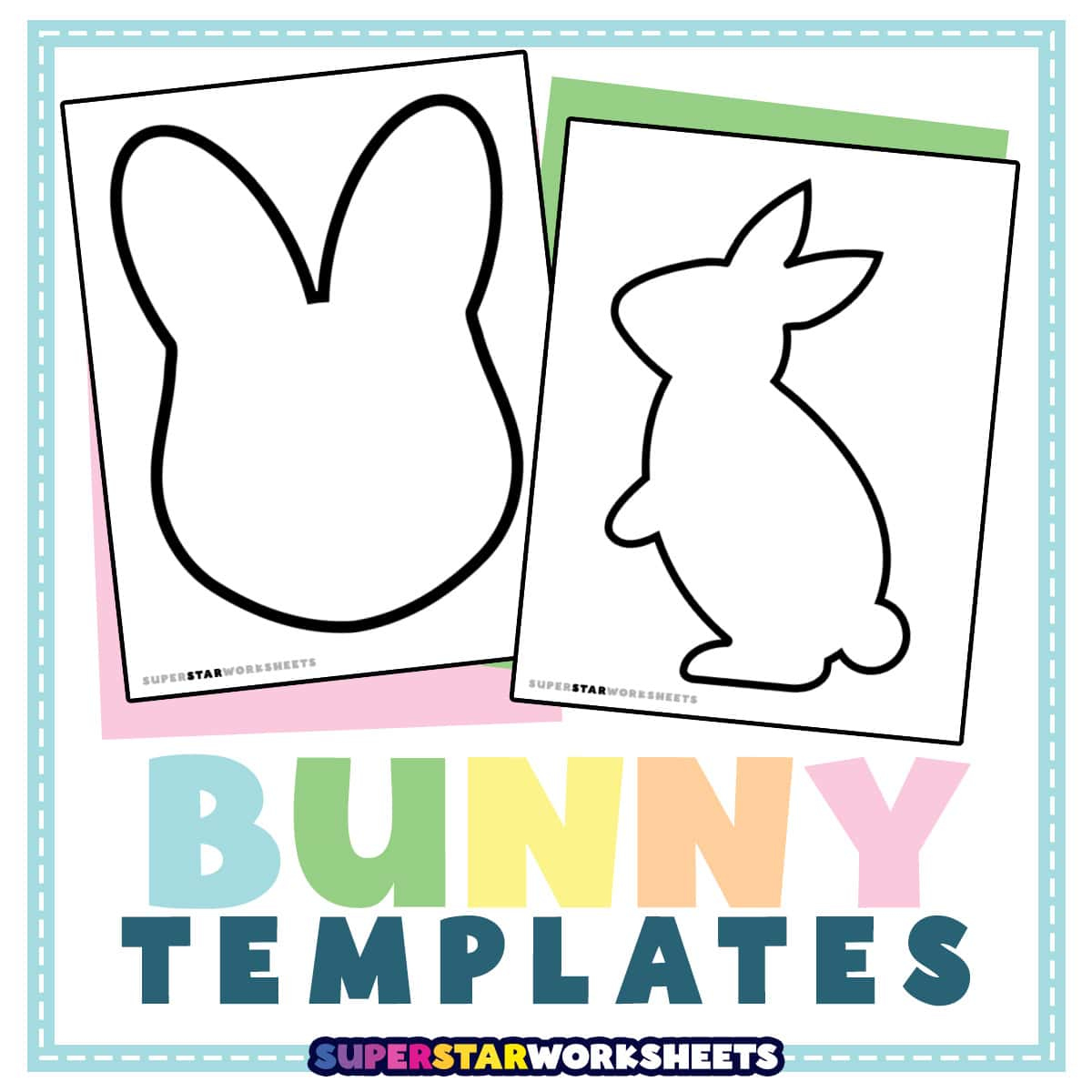 Bunny Template - Superstar Worksheets within Free Printable Bunny Templates