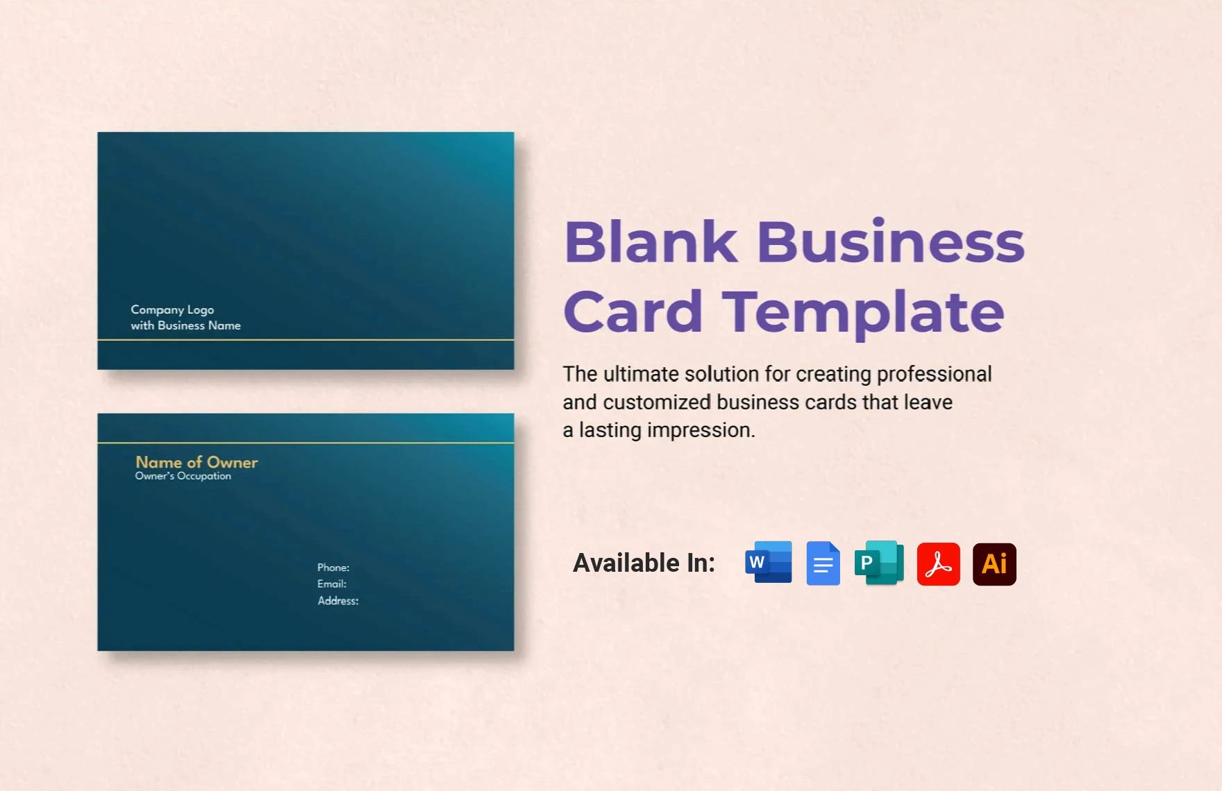 Business Card Template In Word - Free Download | Template inside Free Printable Business Card Templates For Word