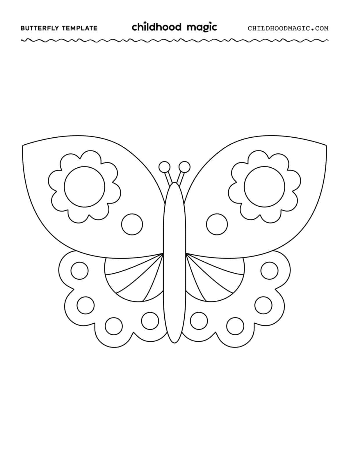 Butterfly Template - Childhood Magic intended for Free Printable Butterfly