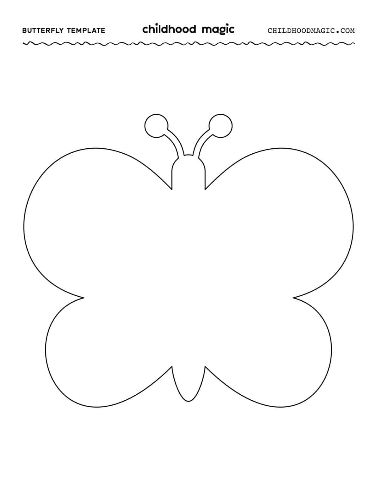 Butterfly Template - Childhood Magic throughout Free Printable Butterfly Cutouts