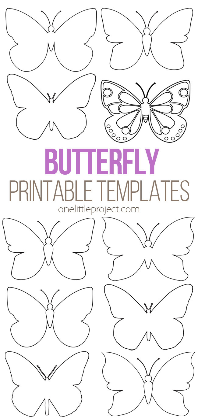 Butterfly Template | Free Printable Butterfly Outlines - One regarding Free Printable Butterfly Cutouts