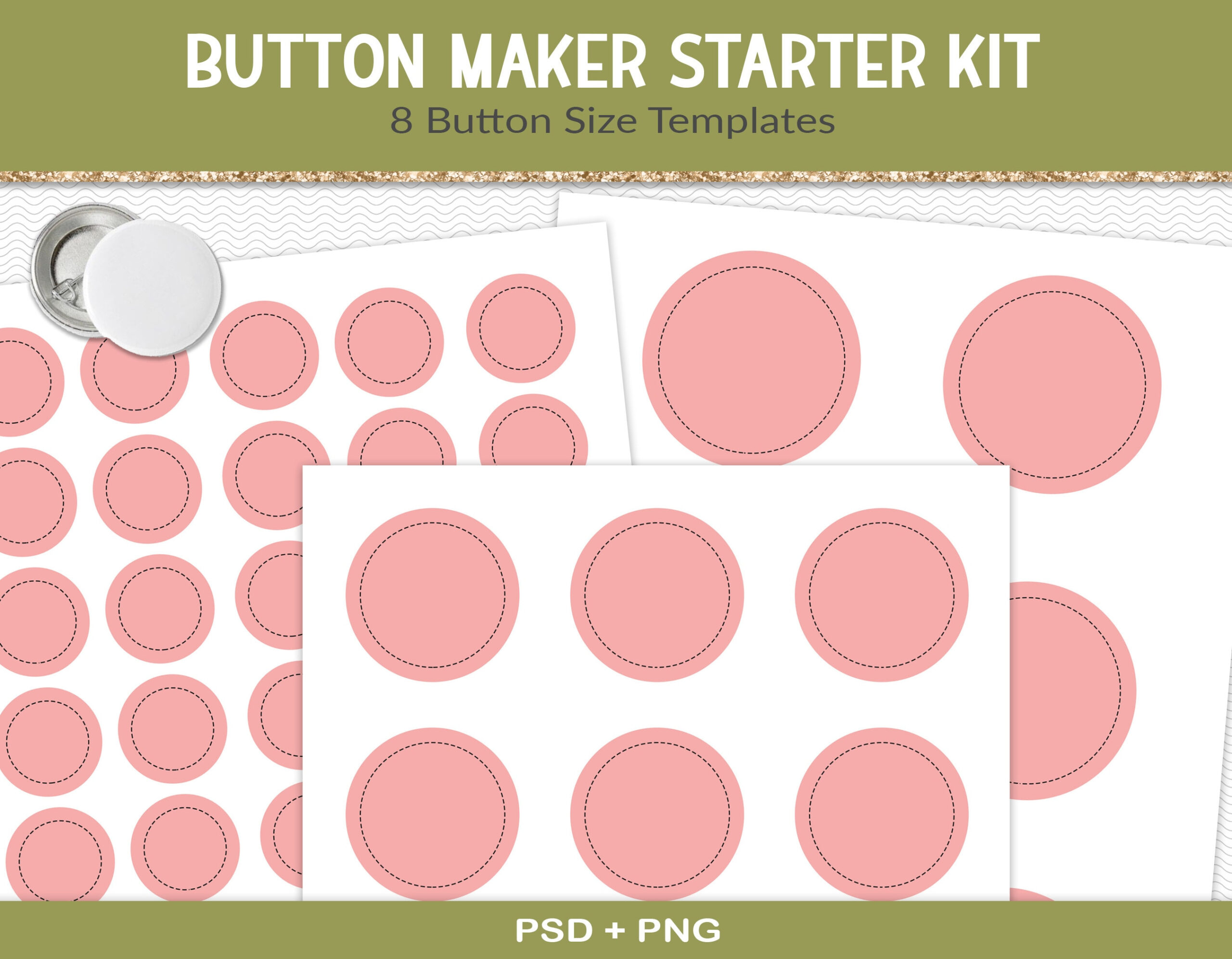 Button Template Bundle, Pinback Buttons, Layered Psd With Wrap with regard to Free Printable Button Templates