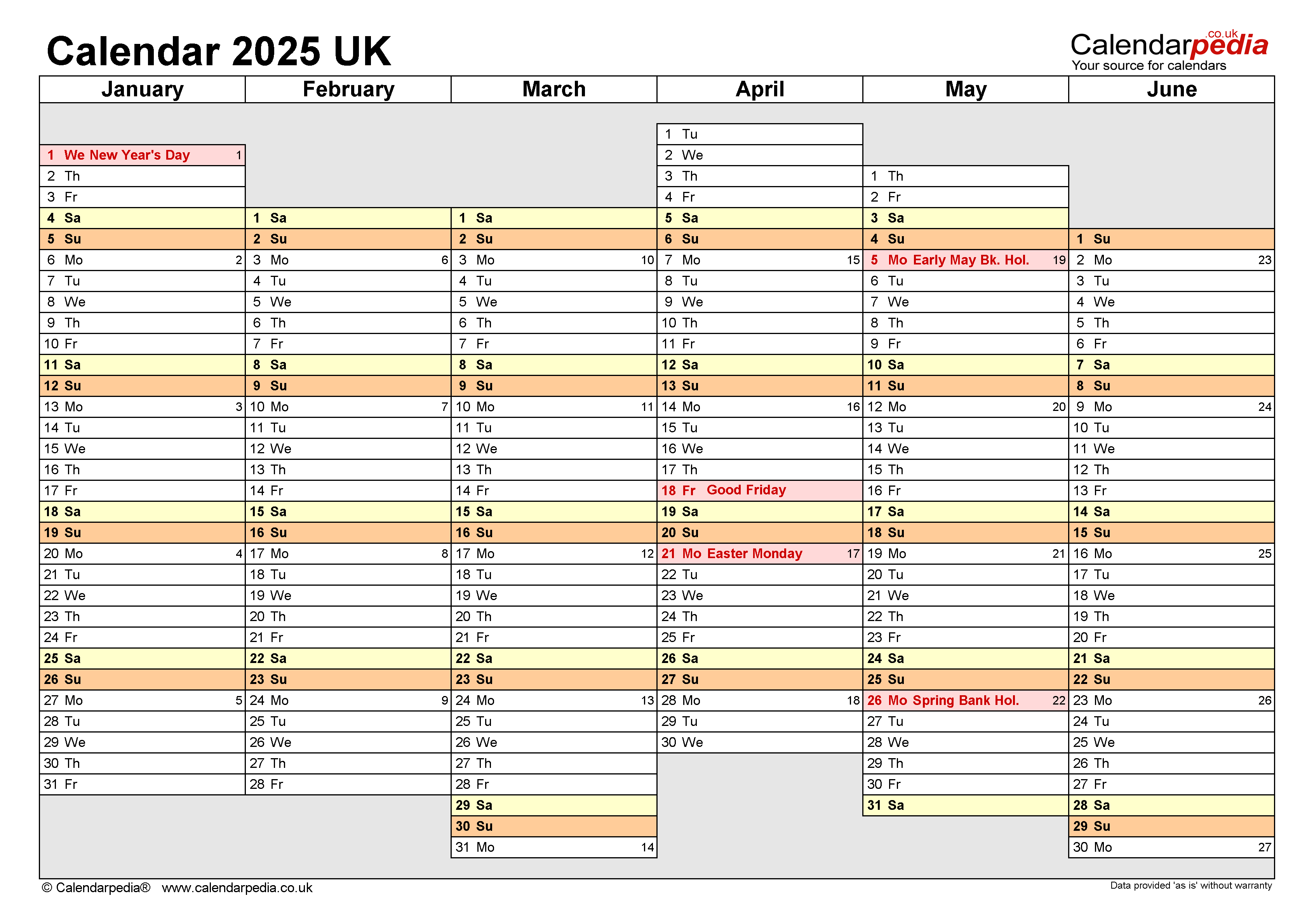 Calendar 2025 (Uk) - Free Printable Pdf Templates for Planner 2025 Printable Free