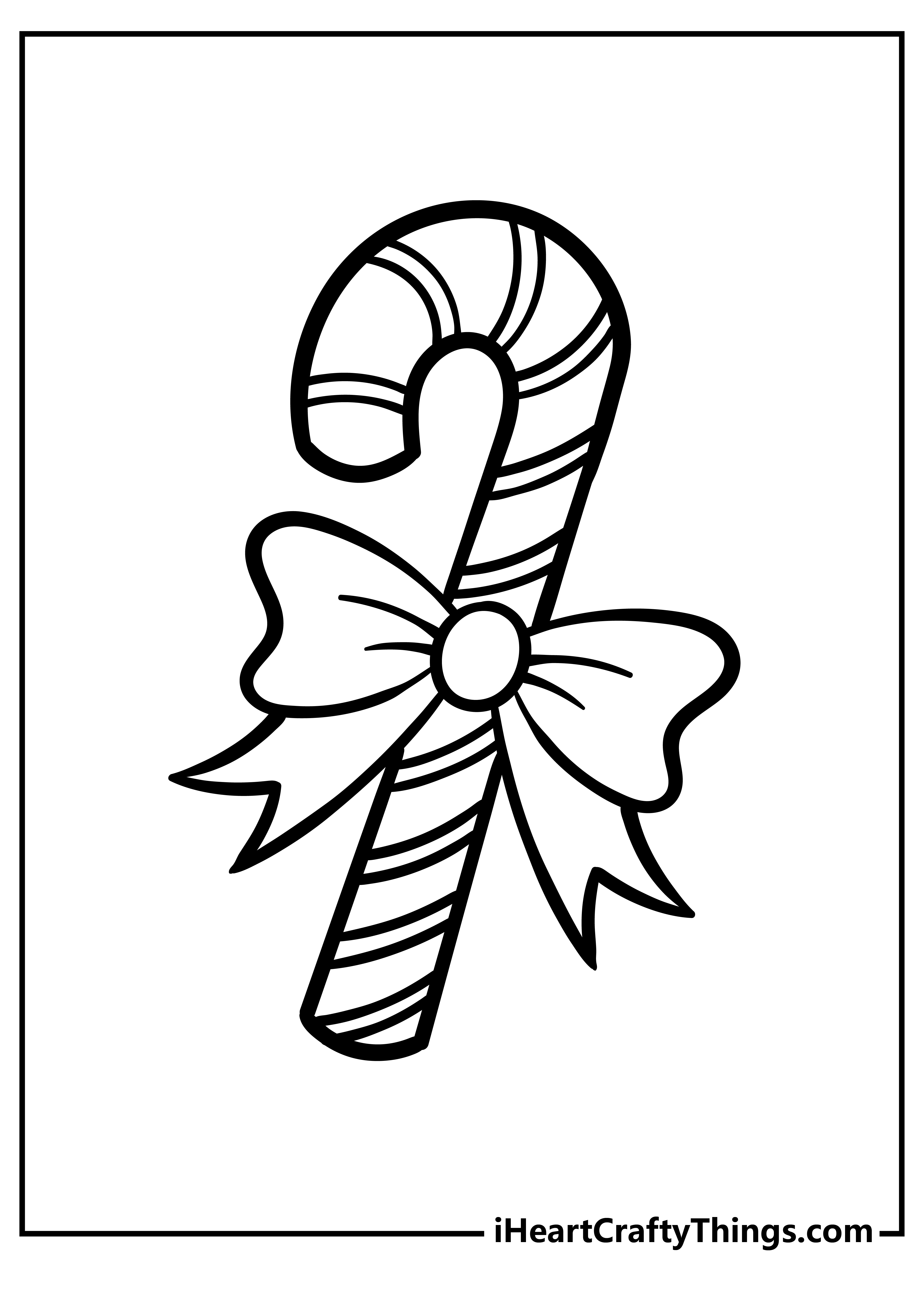 Candy Cane Coloring Pages (100% Free Printables) with regard to Free Printable Candy Cane