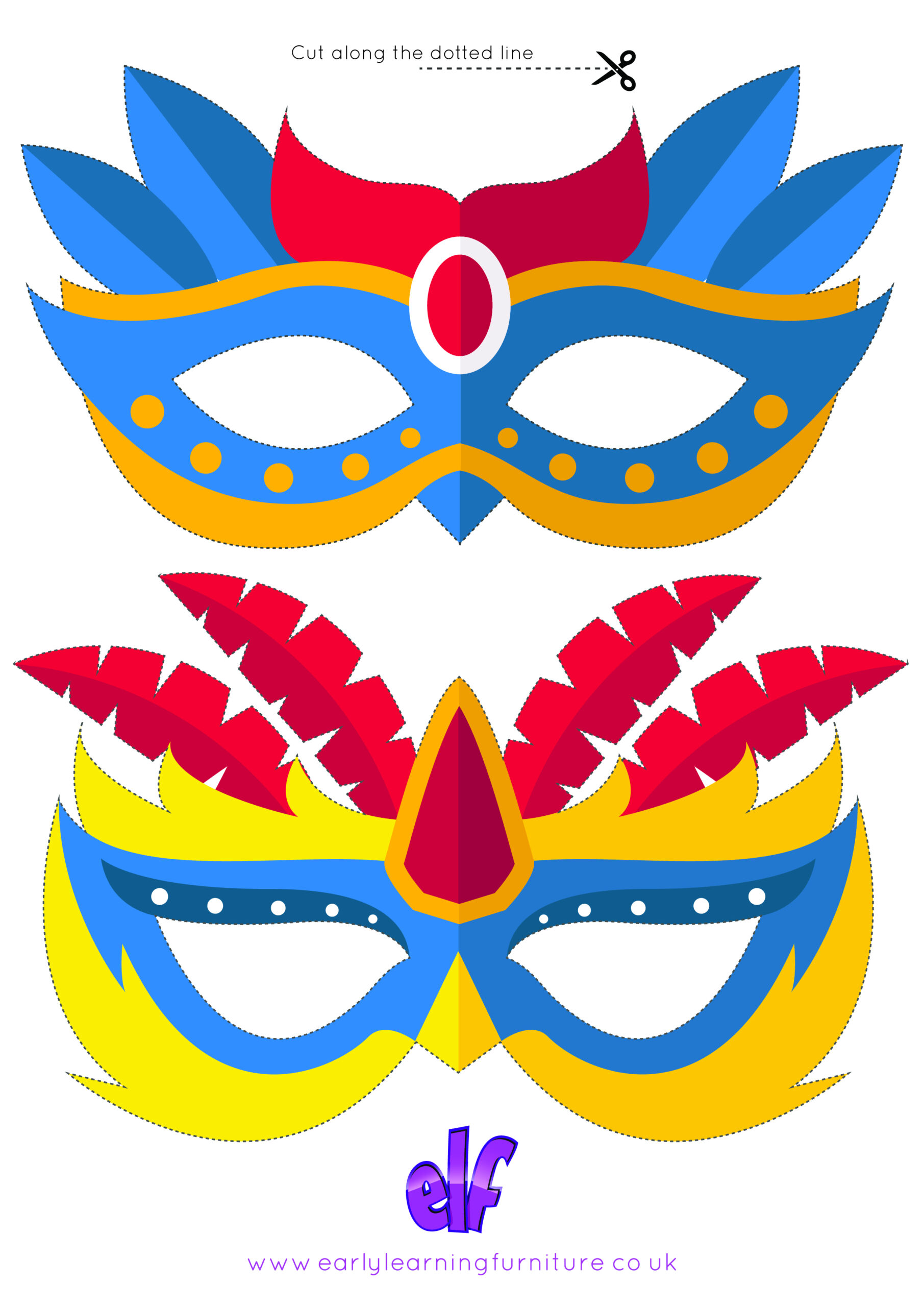 Carnival Face Masks - Free Printable Teaching Resources | Early throughout Free Printable Face Masks