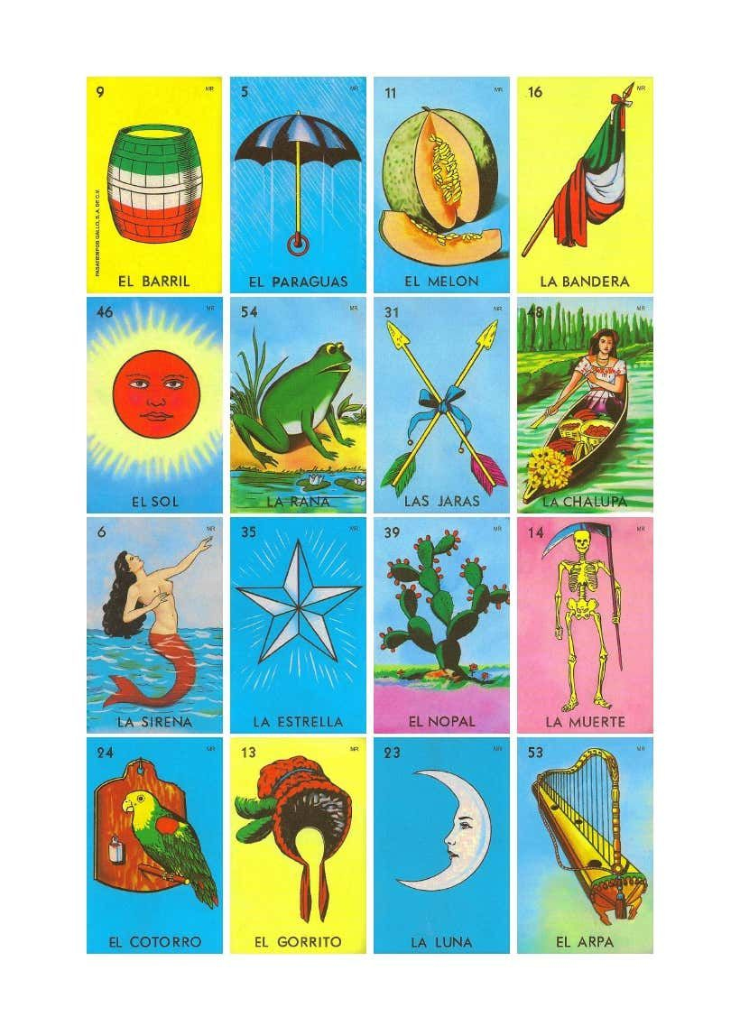 Cartasnormal4X4_11_20.Pdf | Loteria Cards, Loteria, Collage Template within Free Printable Loteria Cards