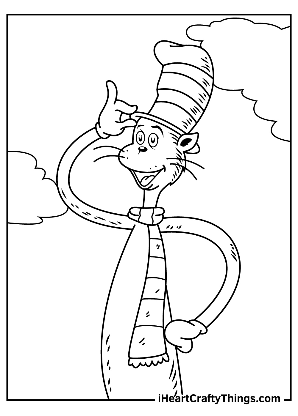 Cat In The Hat Coloring Pages (100% Free Printables) throughout Free Printable Cat in the Hat Clip Art